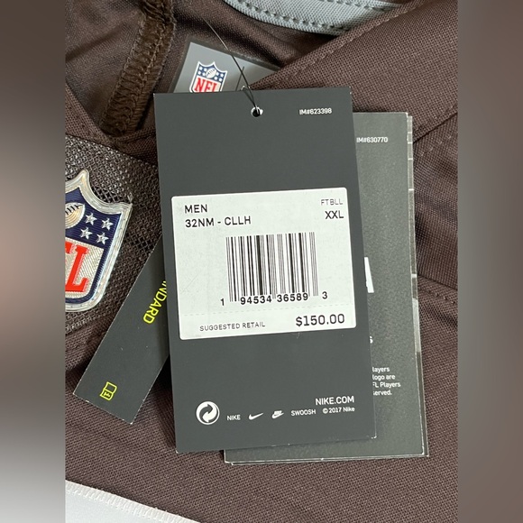 Nike Cleveland Browns Odell Beckham Stitched Jersey Brown size us mens XL & XXL - Picture 12 of 16